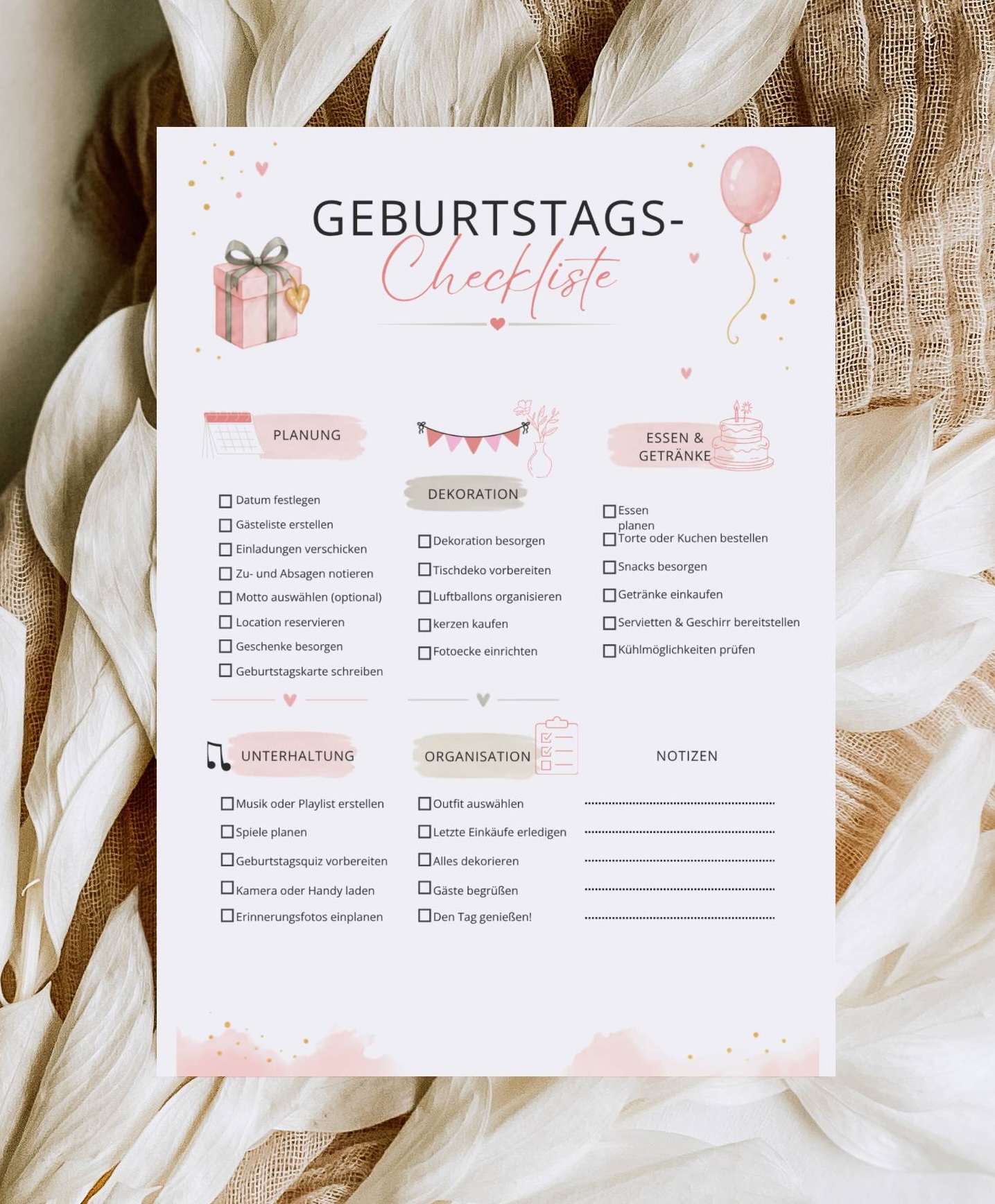Geburtstags-Checkliste Vorschau